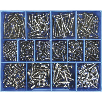 415PC STAINLESS SELF TAPPING SCREW ASSORTMENT Default Title