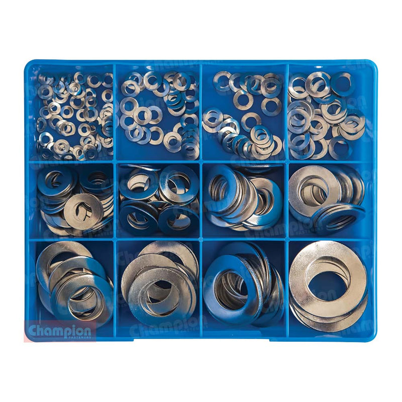 Champion 255pc Metric Wave Washer Assortment 304/A2 Default Title