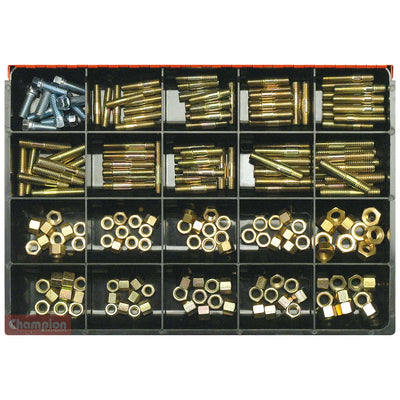 200PC MASTER MAINFOLD STUDS AND NUTS-BRASS & STEEL Default Title
