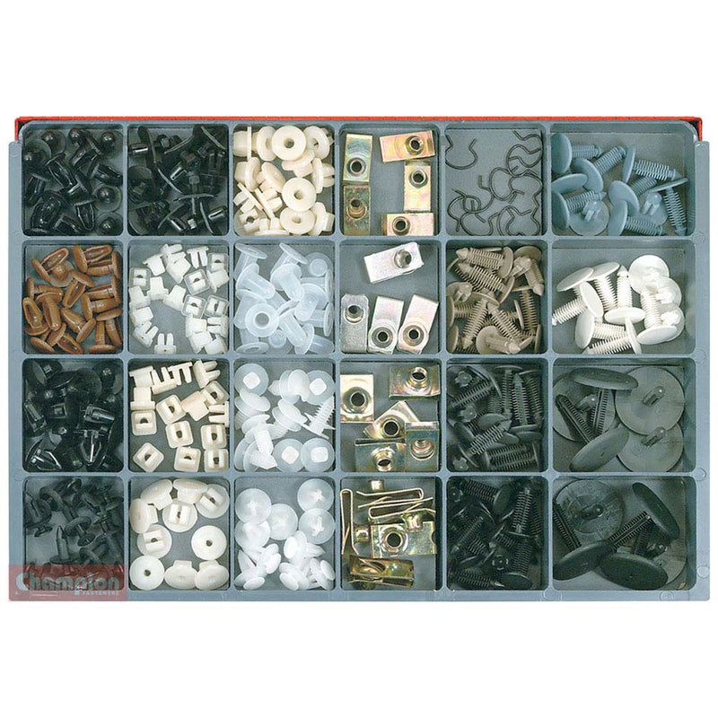 Champion Master Kit 275 pc Auto Trim Fastener Asst Default Title