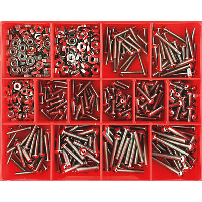 Champion 300pc Fine Thread Screw & Nut Assortment (Nickle) Default Title