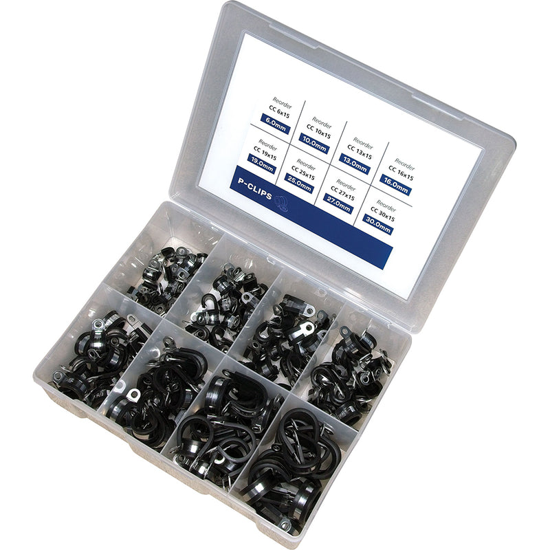 Kale 160pc Cable Clamp/P-Clip Assortment 15mm W1 Default Title