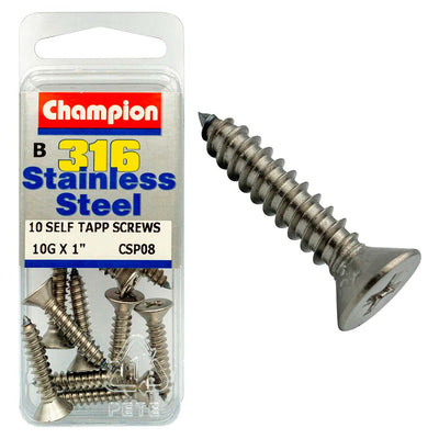 Champion 316/A4 S/Tap Set Screw - Csk 10G x 1in (B) Default Title