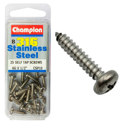 Champion 316/A4 S/Tap Set Screw - Pan 6G x 1/2in (B) Default Title