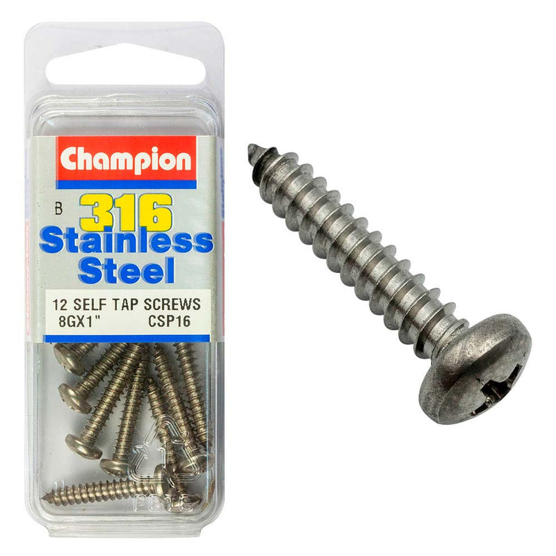 Champion 316/A4 S/Tap Set Screw - Pan 8G x 1 (B) Default Title