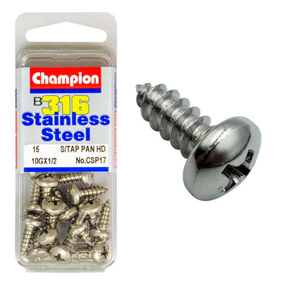 Champion 316/A4 S/Tap Set Screw - Pan 10G x 1/2in (B) Default Title