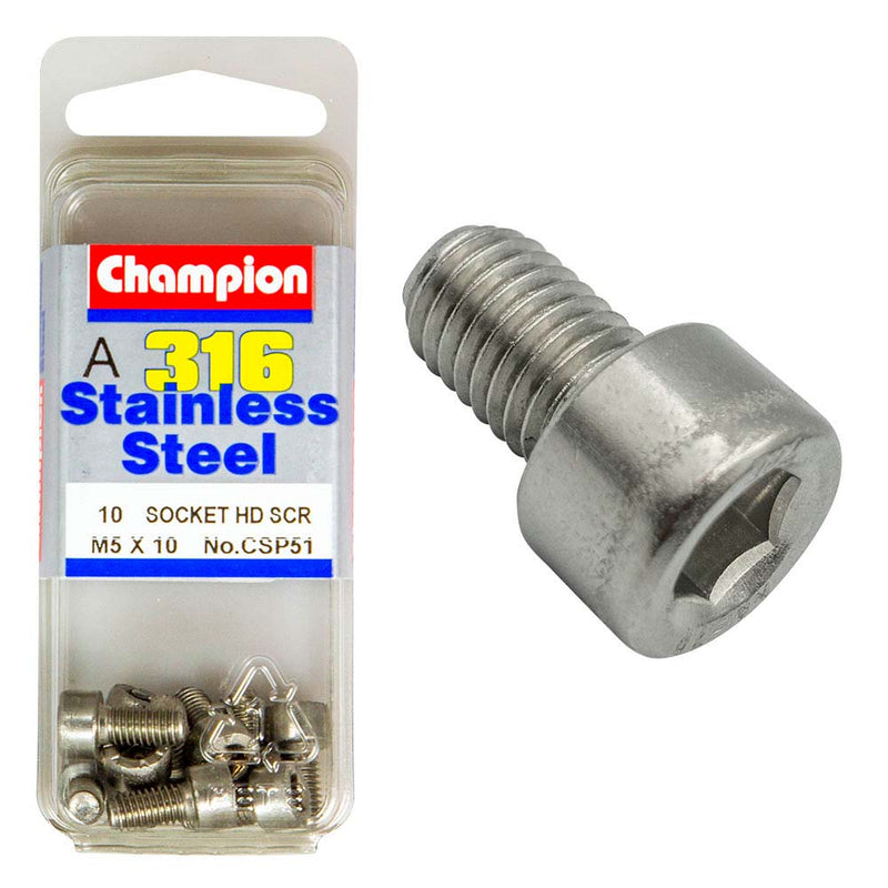 Champion 316/A4 M5 x 10 Socket HD Set Screw (A) Default Title