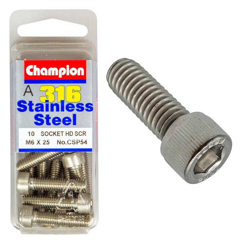 Champion 316/A4 M6 x 25 Socket HD Set Screw (A) Default Title