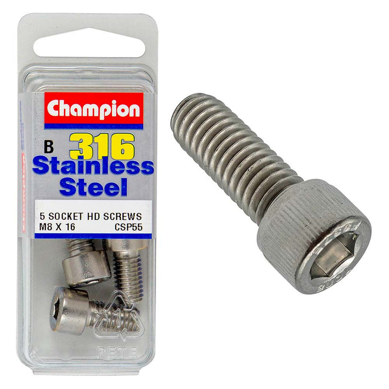 Champion 316/A4 M8 x 16 Socket HD Set Screw (B) Default Title