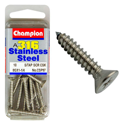 Champion 8G x 1-1/4in S/Tapp Set Screw - CSK 316/A4 (C) Default Title