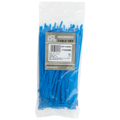 ISL 200 x 4.8mm Nylon Cable Tie - Blue - 100pk Default Title