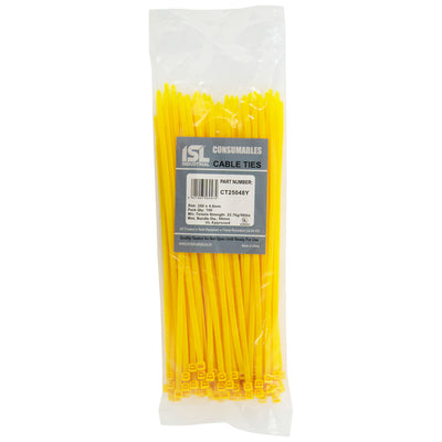 ISL 250 x 4.8mm Nylon Cable Tie - Yellow - 100pk Default Title