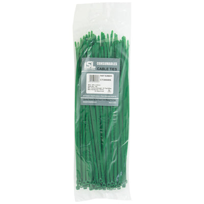 ISL 300 x 4.8mm Nylon Cable Tie - Green - 100pk Default Title