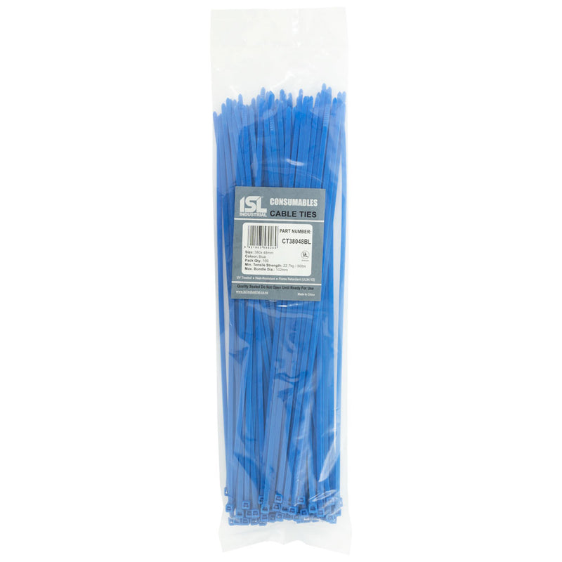 ISL 380 x 4.8mm Nylon Cable Tie - Blue - 100pk Default Title