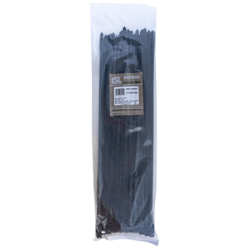 ISL 450 x 7.6mm UV Nylon Cable Tie - Blk. - 100pk Default Title