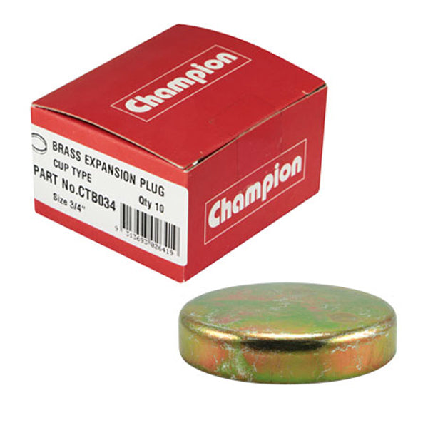 Champion 3/4in Brass Cup Plug - 10pk Default Title