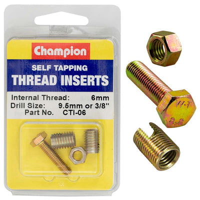 Champion S/Tapp. Thread Insert - M6 x 1.00mm -2pk Default Title