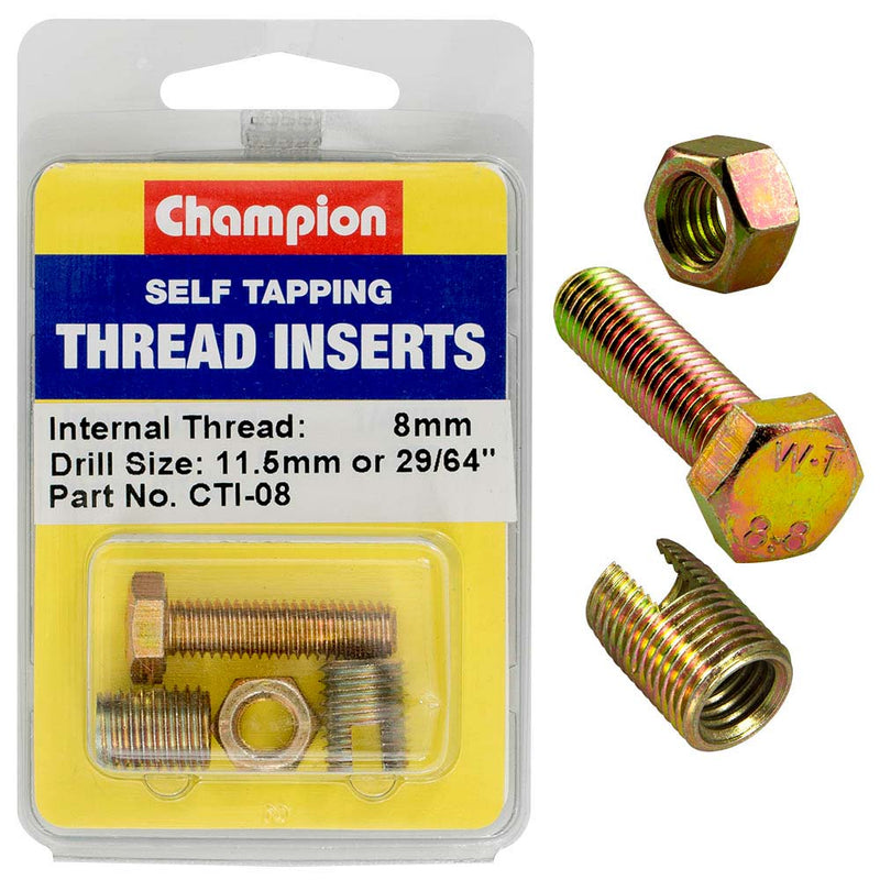 Champion S/Tapp. Thread Insert - M8 x 1.25mm -2pk Default Title