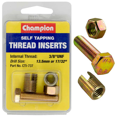 Champion S/Tapp. Thread Insert - 3/8in UNF -2pk Default Title