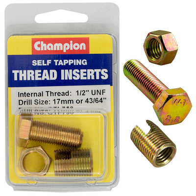 Champion S/Tapp. Thread Insert - 1/2in UNF -1pk Default Title