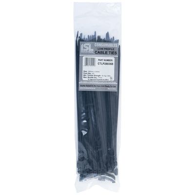 ISL 280x3.6mm Low Profile Cable Tie - UV Blk - 100pk Default Title