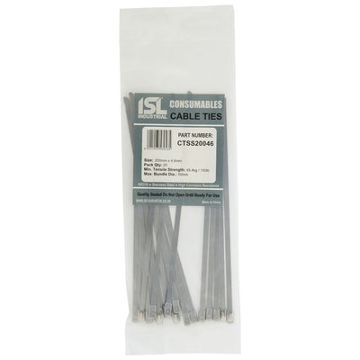 ISL 200 x 4.6mm 316 Stainless Cable Tie - 20pk Default Title