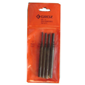 Groz 4pc Pin Punch Set (4in / 100mm Long) Default Title