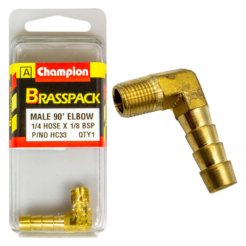 Champion Brass 1/4in x 1/8in 90Deg Male Elbow Default Title