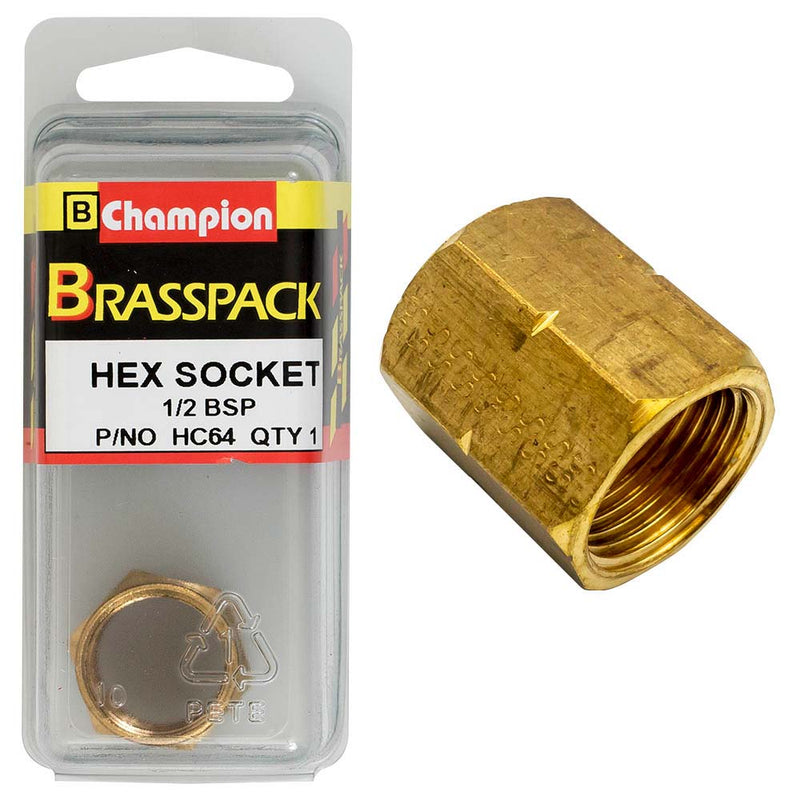 Champion Brass 1/2in BSP Hex Socket Default Title