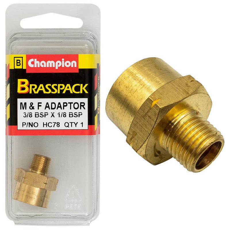 Champion Brass 3/8in x 1/8in BSP F/M Adaptor Default Title