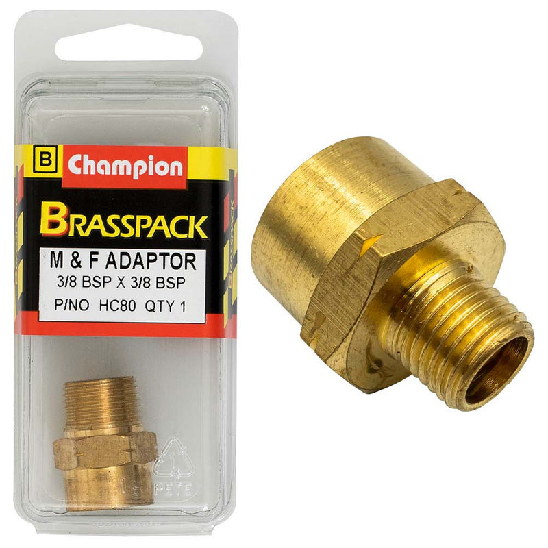 Champion Brass 3/8in x 3/8in BSP F/M Adaptor Default Title