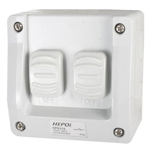 10A Weatherproof 2 Gang Surface Switch IP66** Default Title