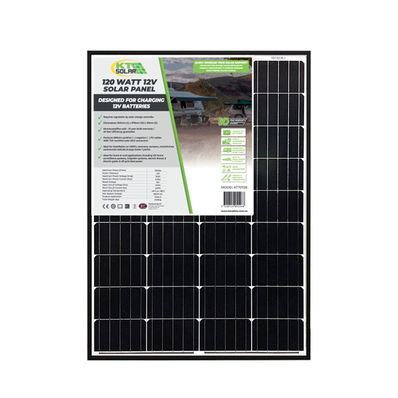 120W 12V MONO CRYSTALLINE SOLAR PANEL