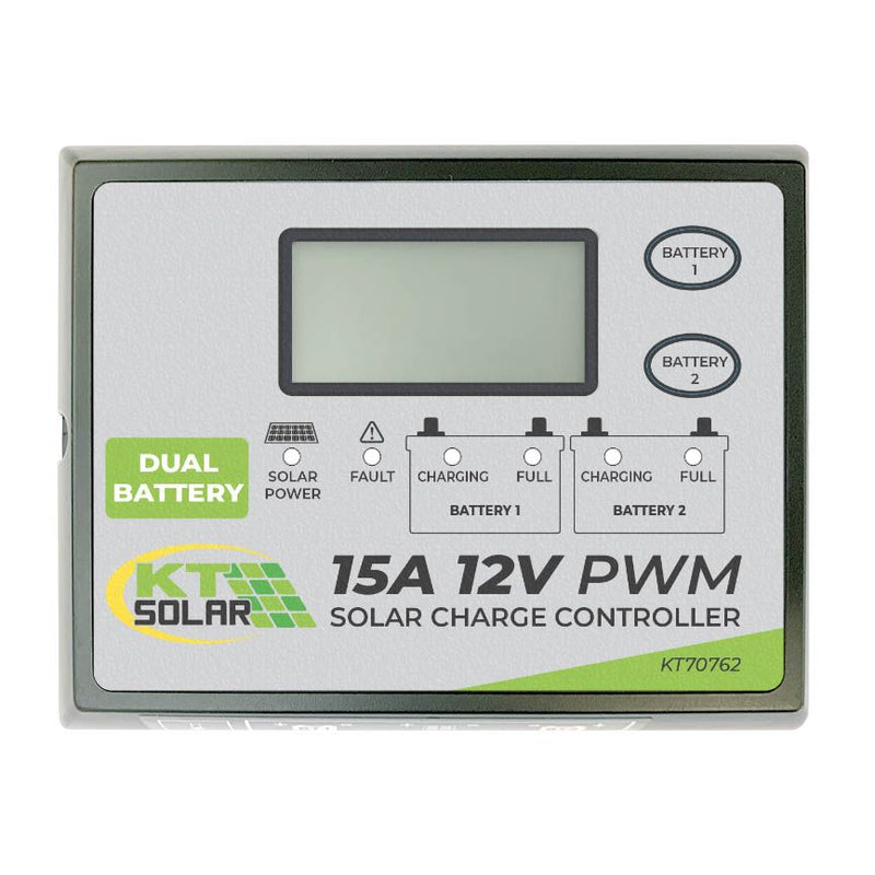 15AMP 12V PWM SOLAR CHARGE REGULATOR - DUAL CHARGE BATTERY