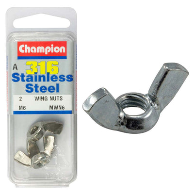 Champion 6mm Wing Nut - 316/A4 Default Title