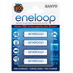 Panasonic Eneloop 750Mah 1.2V Rechargeable AAA Battery (4pk) Default Title