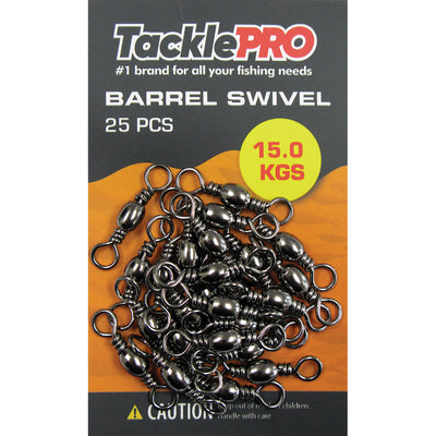 TacklePro Barrel Swivel 15.0kg - 25pc Default Title