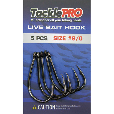 TacklePro Live Bait Hook #6/0 - 5pc Default Title