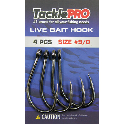 TacklePro Live Bait Hook #9/0 - 4pc Default Title
