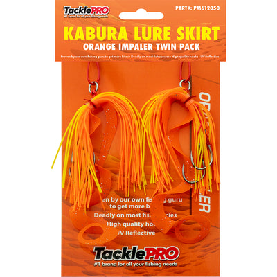 TacklePro Kabura Lure Skirt - Orange Impaler (Twin Pack) Default Title