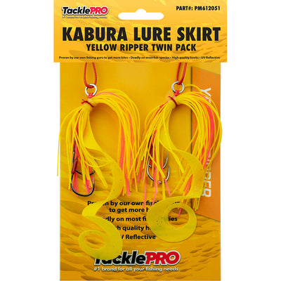 TacklePro Kabura Lure Skirt - Yellow Ripper (Twin Pack) Default Title