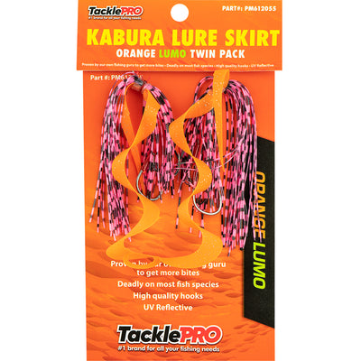 TacklePro Kabura Lure Skirt - Orange/Lumo (Twin Pack) Default Title