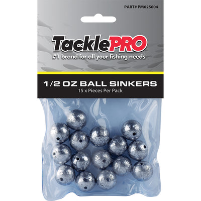 TacklePro Ball Sinker 1/2oz - 15pc Default Title