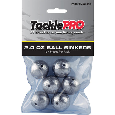 TacklePro Ball Sinker 2.0oz - 6pc Default Title