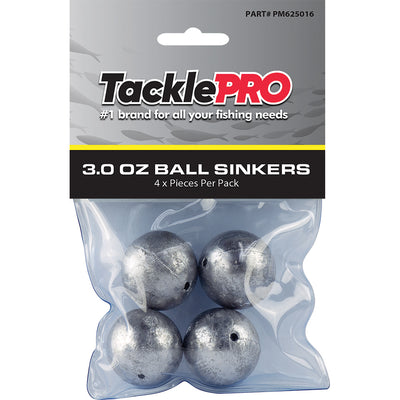 TacklePro Ball Sinker 3.0oz - 4pc Default Title