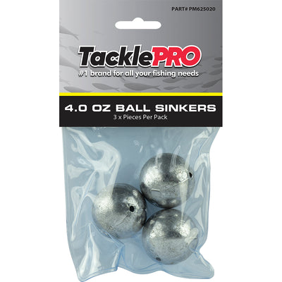 TacklePro Ball Sinker 4.0oz - 3pc Default Title
