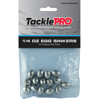 TacklePro Egg Sinker 1/4oz - 15pc Default Title