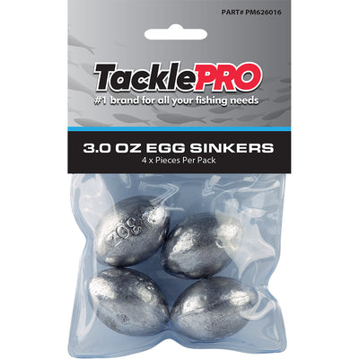 TacklePro Egg Sinker 3.0oz - 4pc Default Title