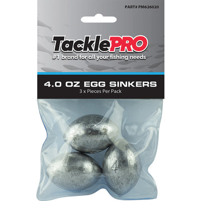 TacklePro Egg Sinker 4.0oz - 3pc Default Title