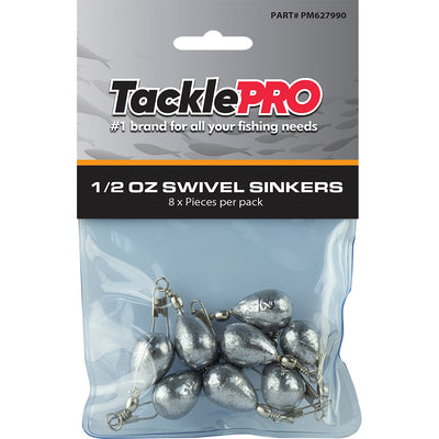 TacklePro Swivel Sinker 1/2oz - 8pc Default Title